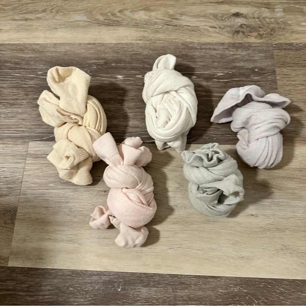 Set of 5 knitted fabric tights 2-4T